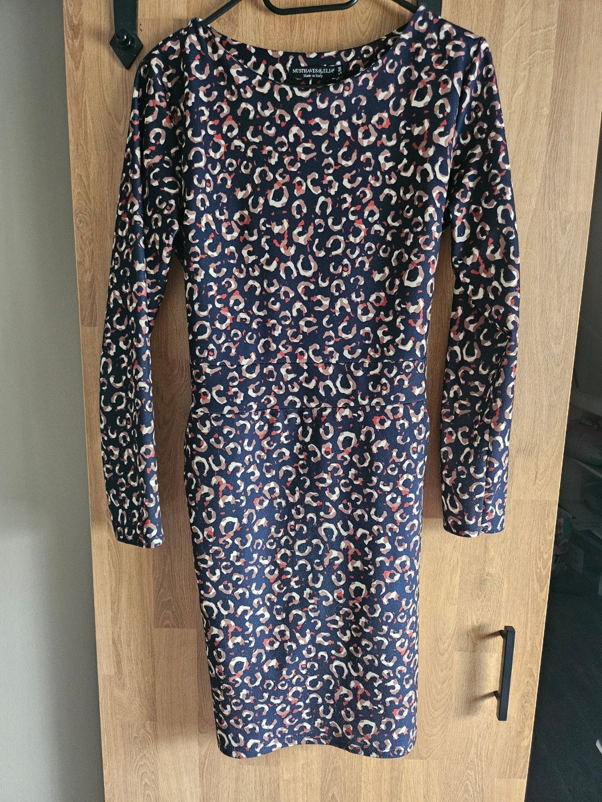 Musthaves by Elja jurk met luipaardprint S/M, Blauw, Musthaves by Elja, Ophalen of Verzenden, Zo goed als nieuw