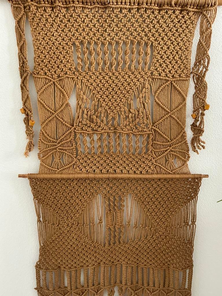 Groot Macramé Wandkleed - Boho Stijl Wanddecoratie, Gebruikt, 146 cm, Boho, Ophalen of Verzenden