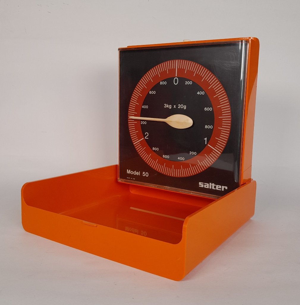 Vintage oranje keukenweegschaal - Salter Model 50 weegschaal, Ophalen of Verzenden, Huis en Inrichting