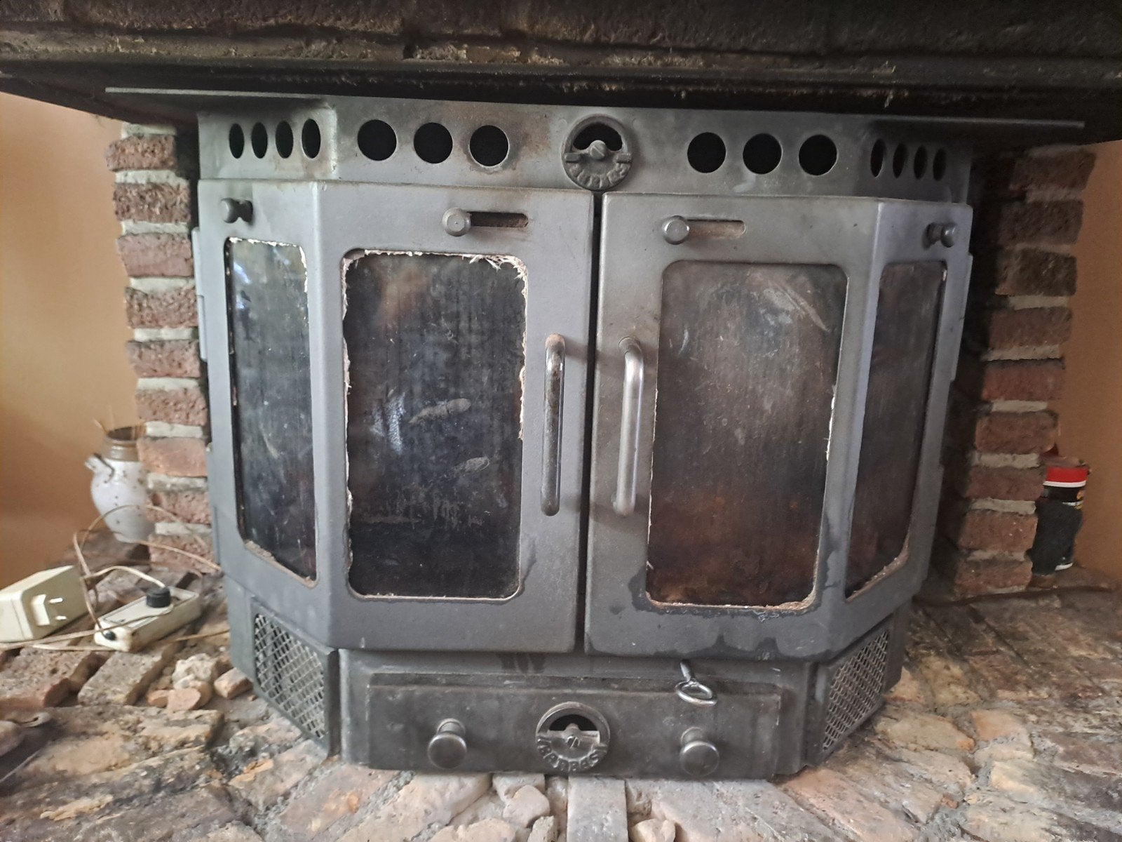 Barbas inzetbaar., Huis en Inrichting, Ophalen, Hout, Inbouw, Houtkachel