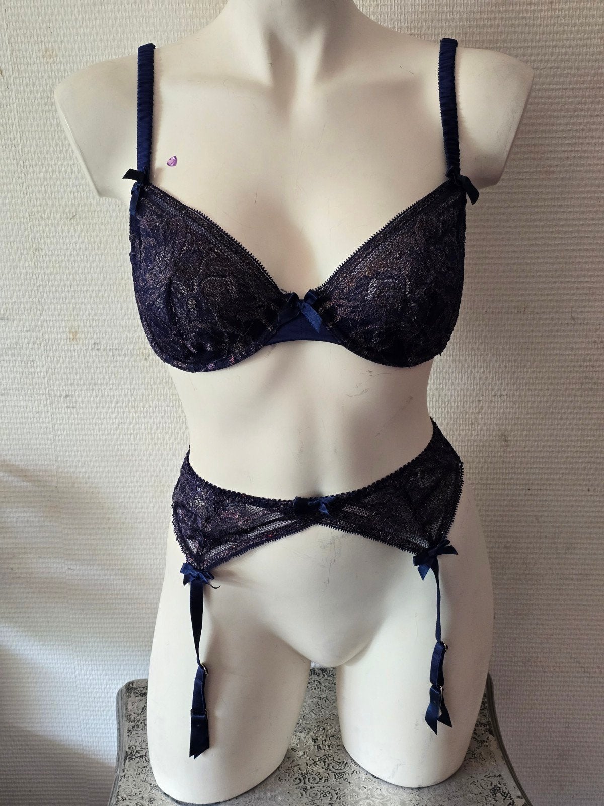 L'Agent by Agent Provocateur Lingerie Set maat 75E/L, L'Agent, Ophalen of Verzenden, Blauw, Setje