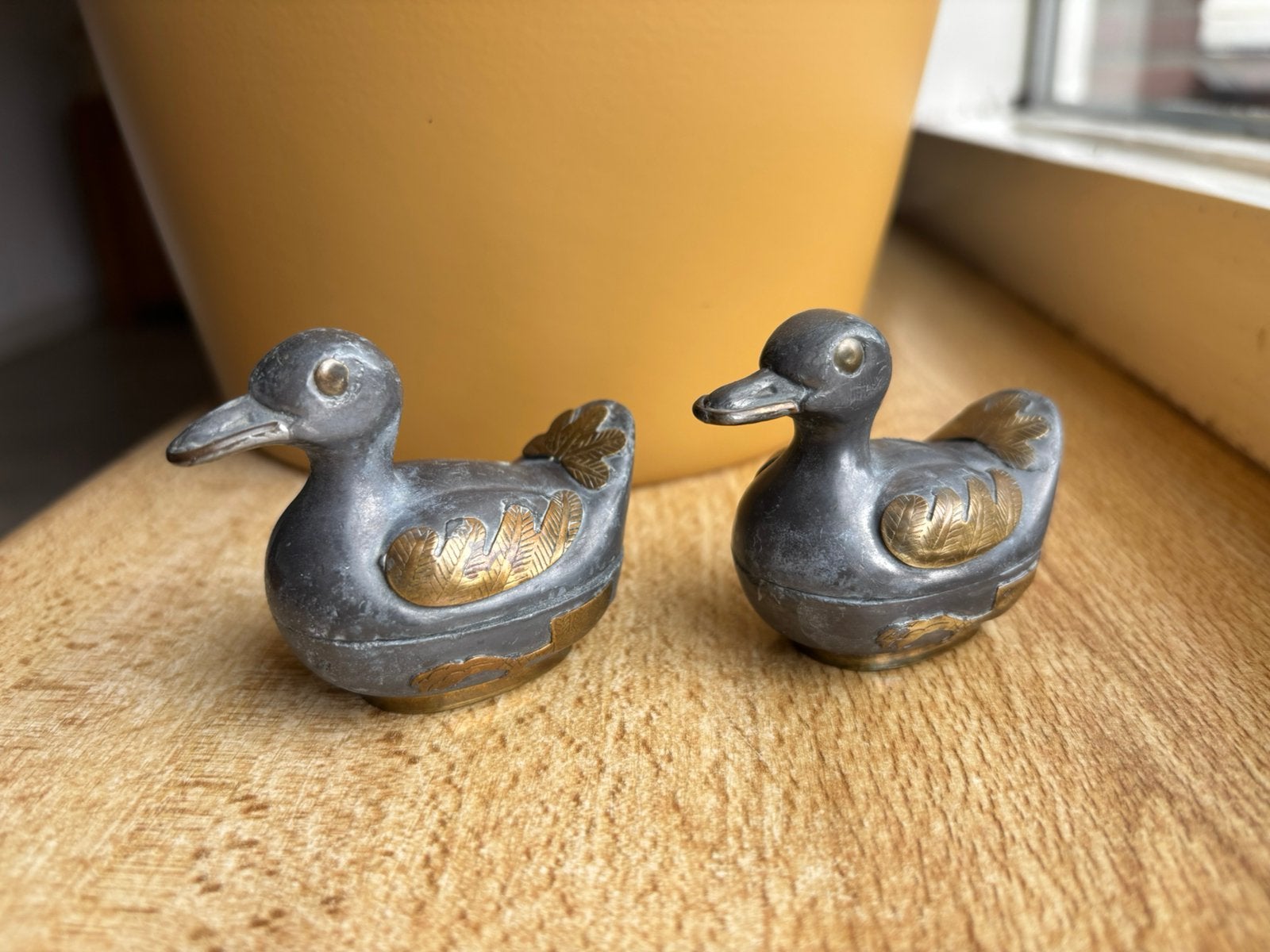 Tinnen eenden om sieraden in op te bergen, Ophalen of Verzenden, Zo goed als nieuw