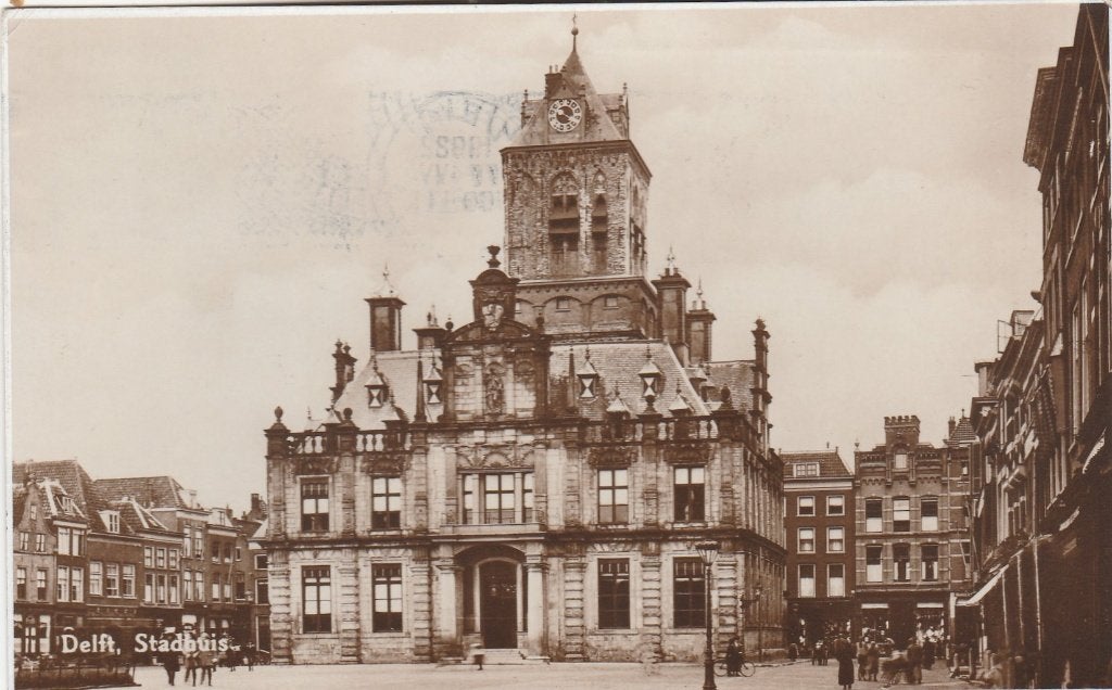 delft- stadhuis, Ophalen of Verzenden, Voor 1920, Zuid-Holland