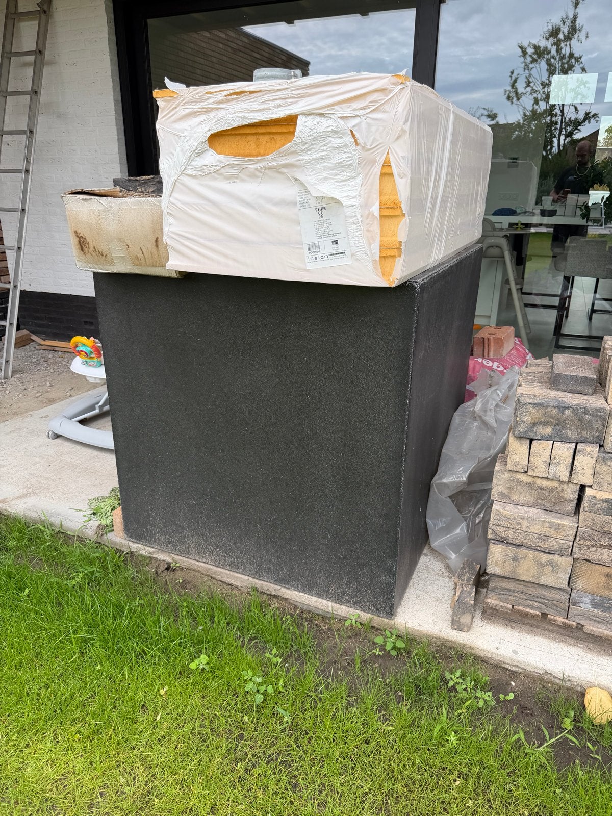 plantenbakken van composiet kleur zwart, Tuin en Terras, Ophalen, Overige materialen, Gebruikt, 100 cm of meer