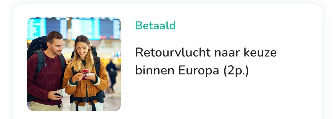Vliegtickets 2, Tickets en Kaartjes, Twee personen, Vliegtuig, Algemeen kaartje