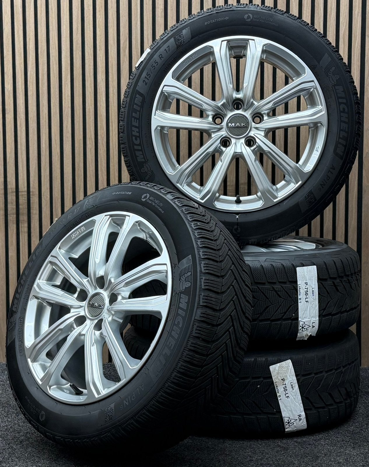 WINTER! 17 inch MAK Magma - VW Passat T-Roc 5x112 ET42 7.5J, Auto-onderdelen, Banden en Velgen, Ophalen, 215 mm, ., Banden en Velgen