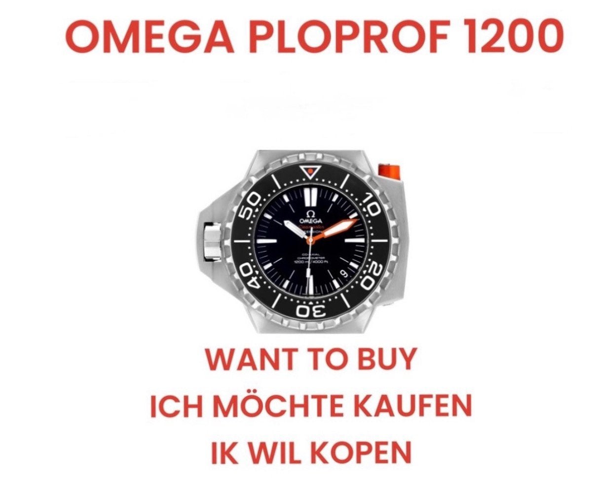 Gezocht Omega Ploprof 1200m, Ophalen, Zo goed als nieuw, Staal, Omega