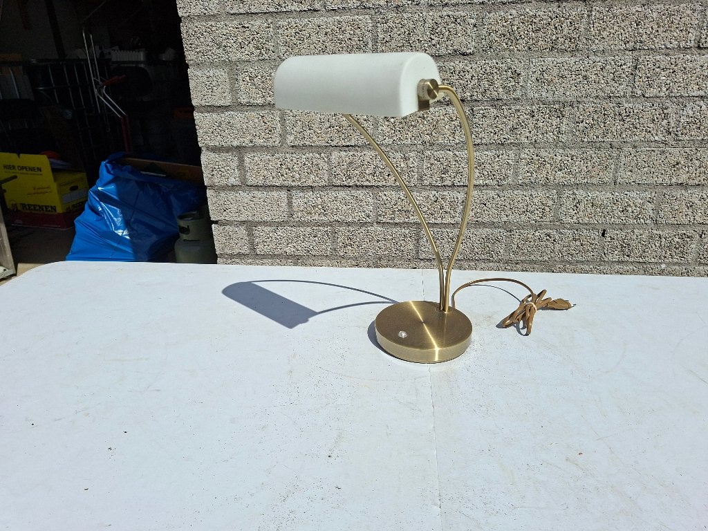vintage design messing bureaulamp /bankierslamp zenit, Ophalen of Verzenden