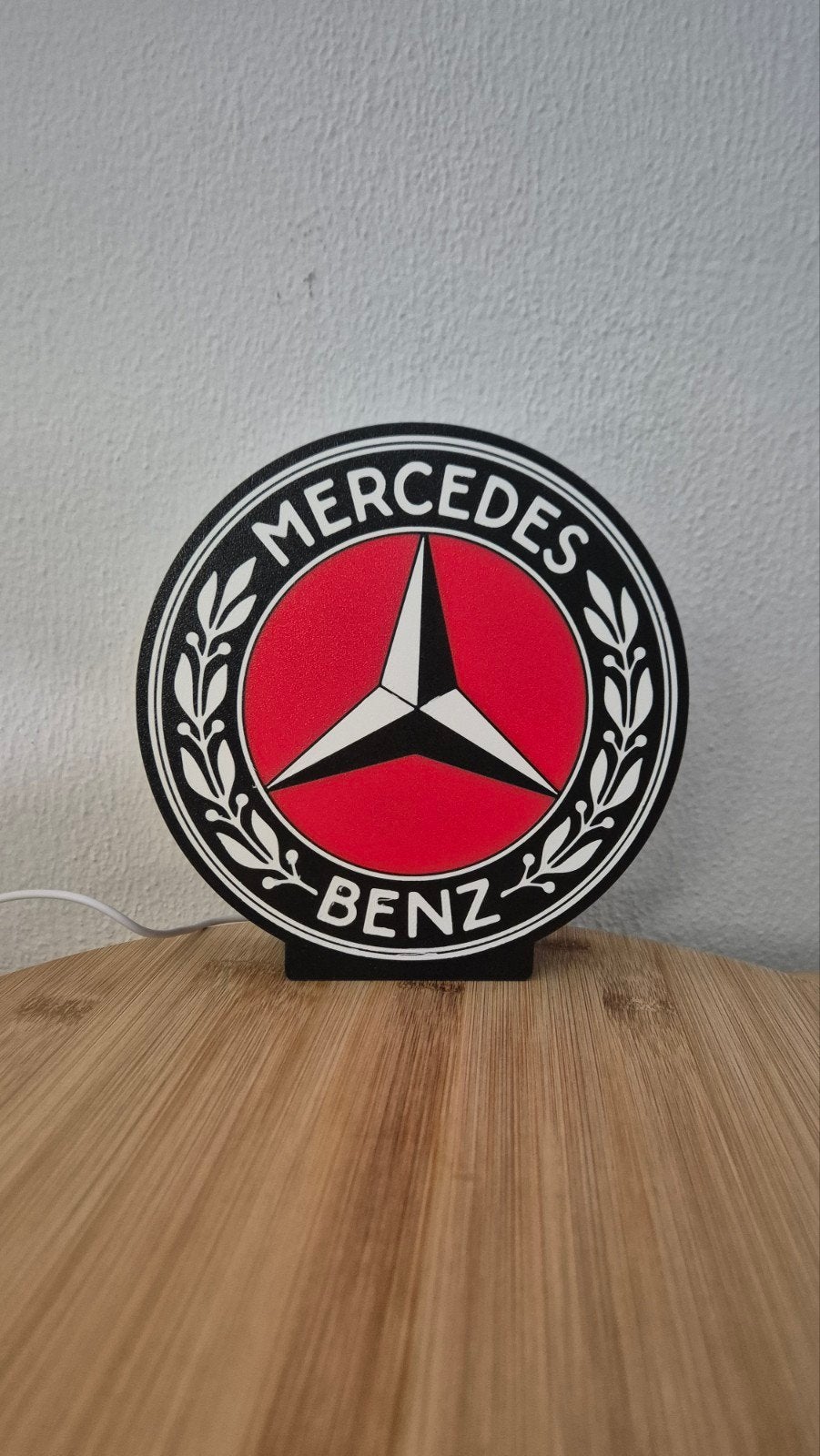 Mercedes-Benz LED Lichtbord 3D - Uniek Decoratiestuk, Ophalen of Verzenden, Nieuw