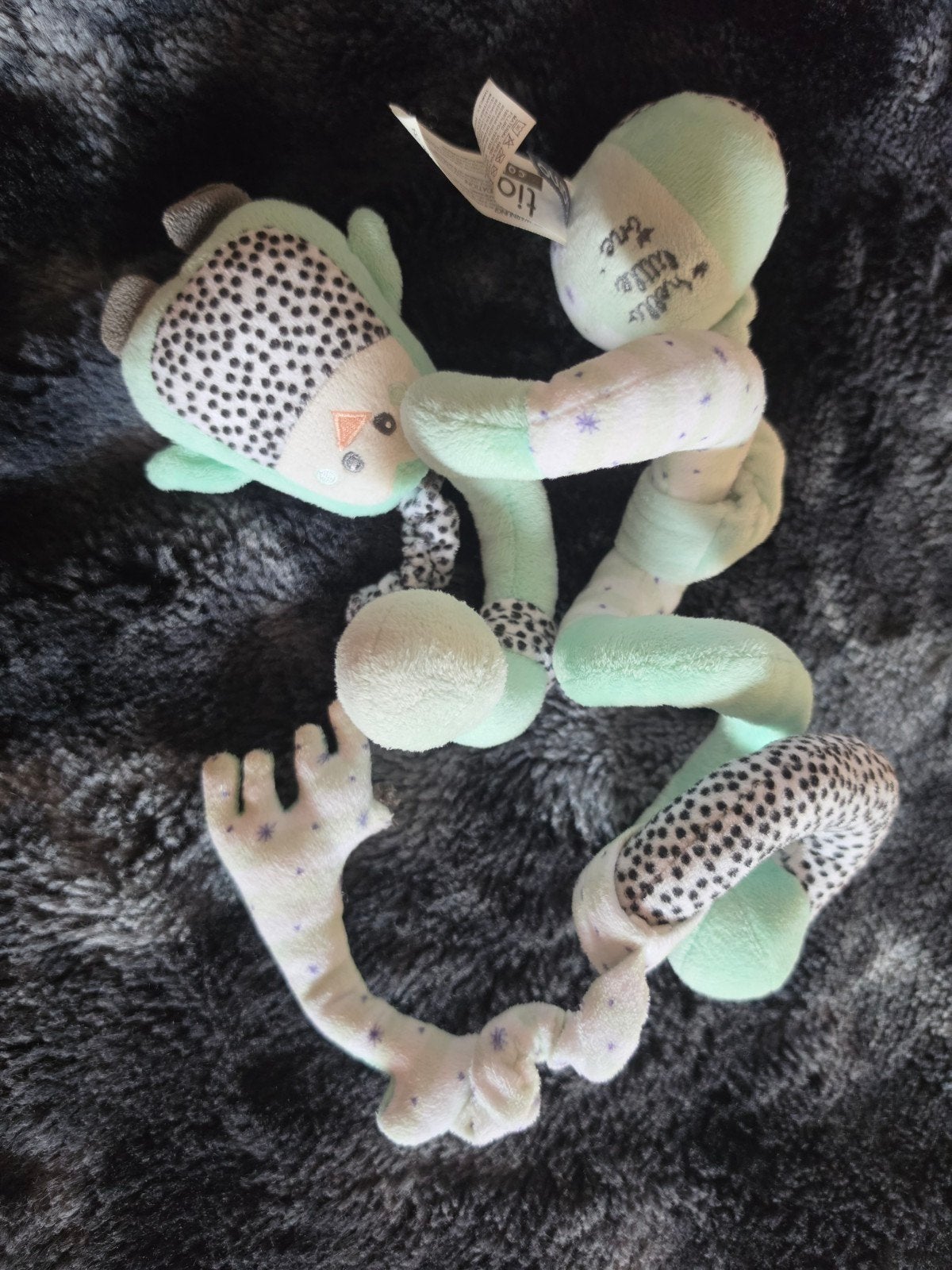 Tiamo boxspiraal met Vis en Rammelaar - Baby Speelgoed, Kinderen en Baby's, Ophalen of Verzenden, Zo goed als nieuw, Mobiel, Met geluid