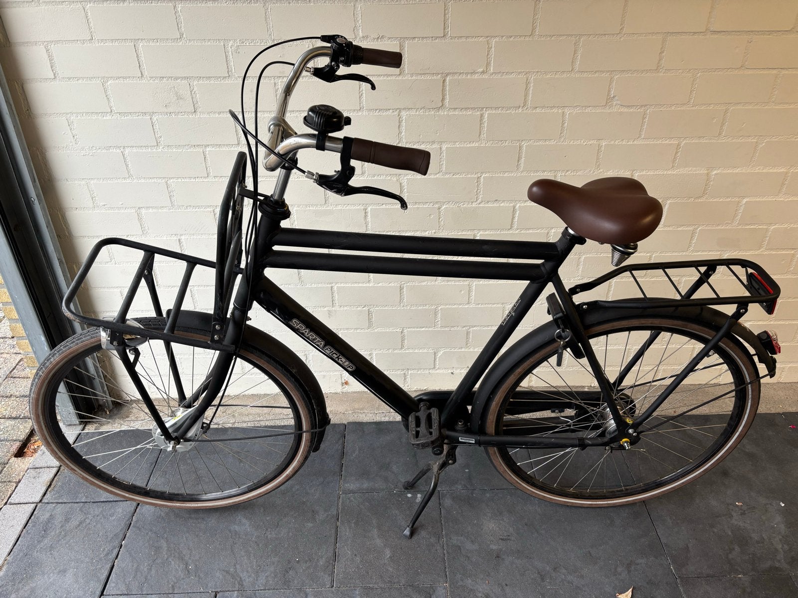 Sparta Pick Up transportfiets mat zwart, maat 65, Fietsen en Brommers, Fietsen | Heren | Herenfietsen, Ophalen, Sparta, Gebruikt