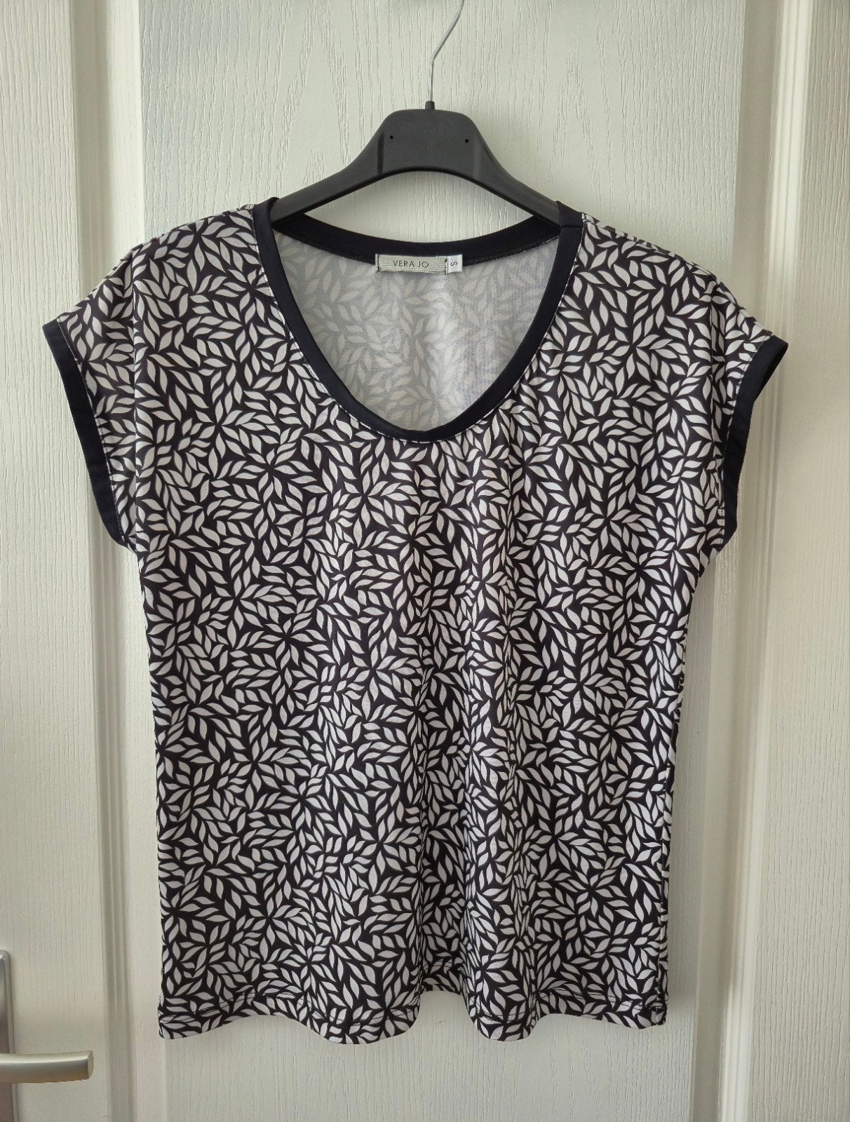 t'shirt mt S vera jo travelstof, Vera jo, Zwart, Ophalen of Verzenden, Korte mouw