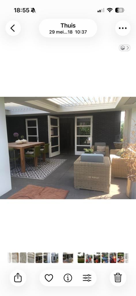Wicker Loungeset - Bank en Salontafel merk beach7, Tuin en Terras, Tuinsets en Loungesets, Gebruikt, 3 zitplaatsen, Ophalen of Verzenden