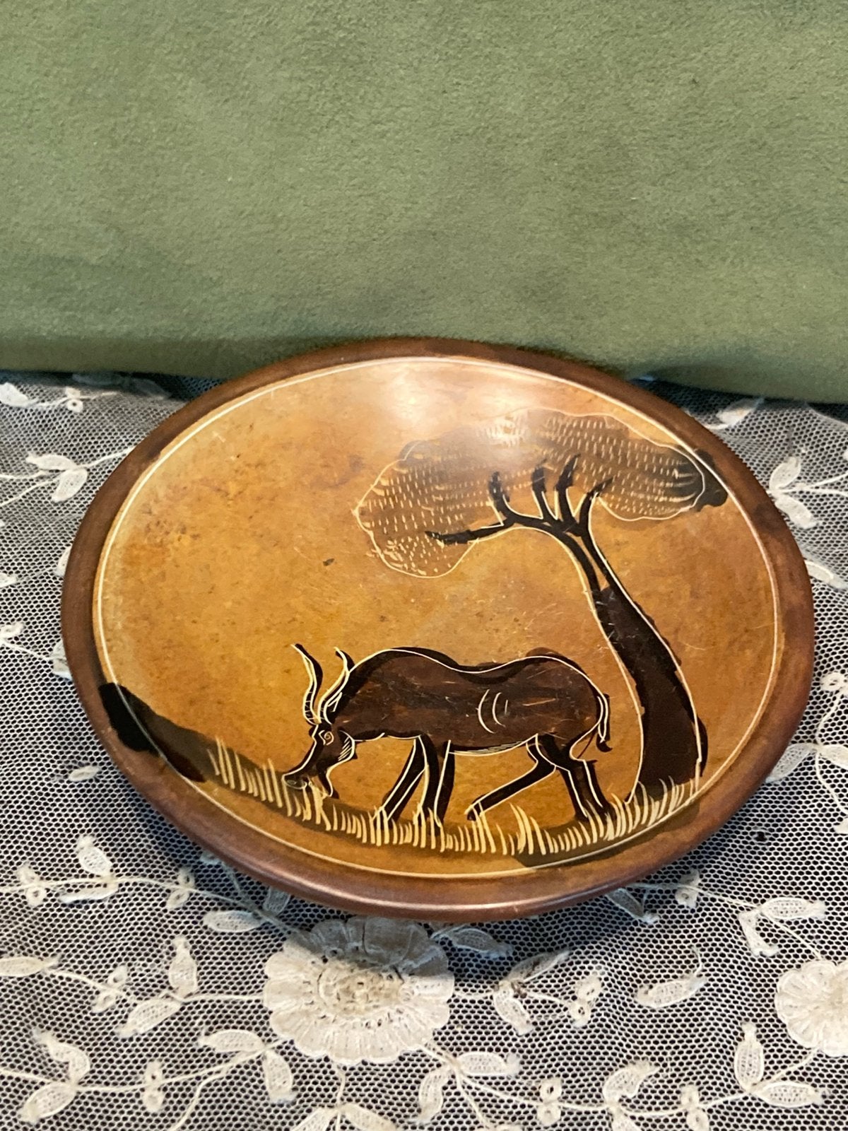 Afrikaans speksteen schaaltje, Antilope (050725s), Ophalen of Verzenden