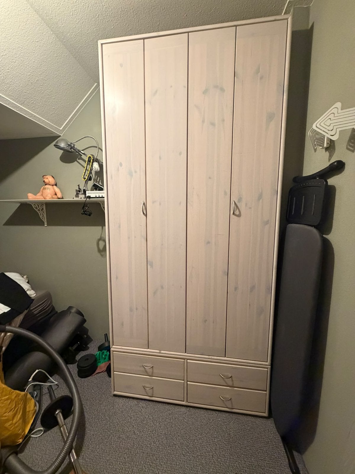 Kleding kast licht hout, Huis en Inrichting, Ophalen, Gebruikt, 100 tot 150 cm, 200 cm of meer