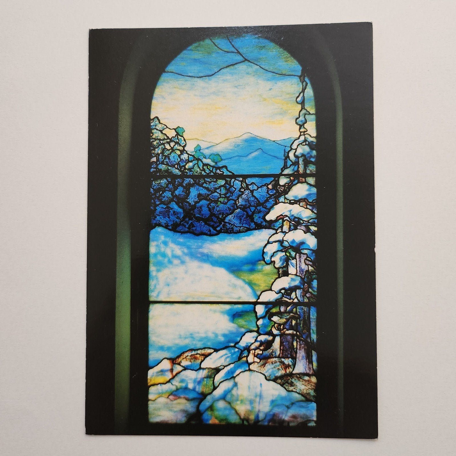 Louis C. Tiffany - Glas-in-loodraam (1912) - Ansichtkaart, Verzenden