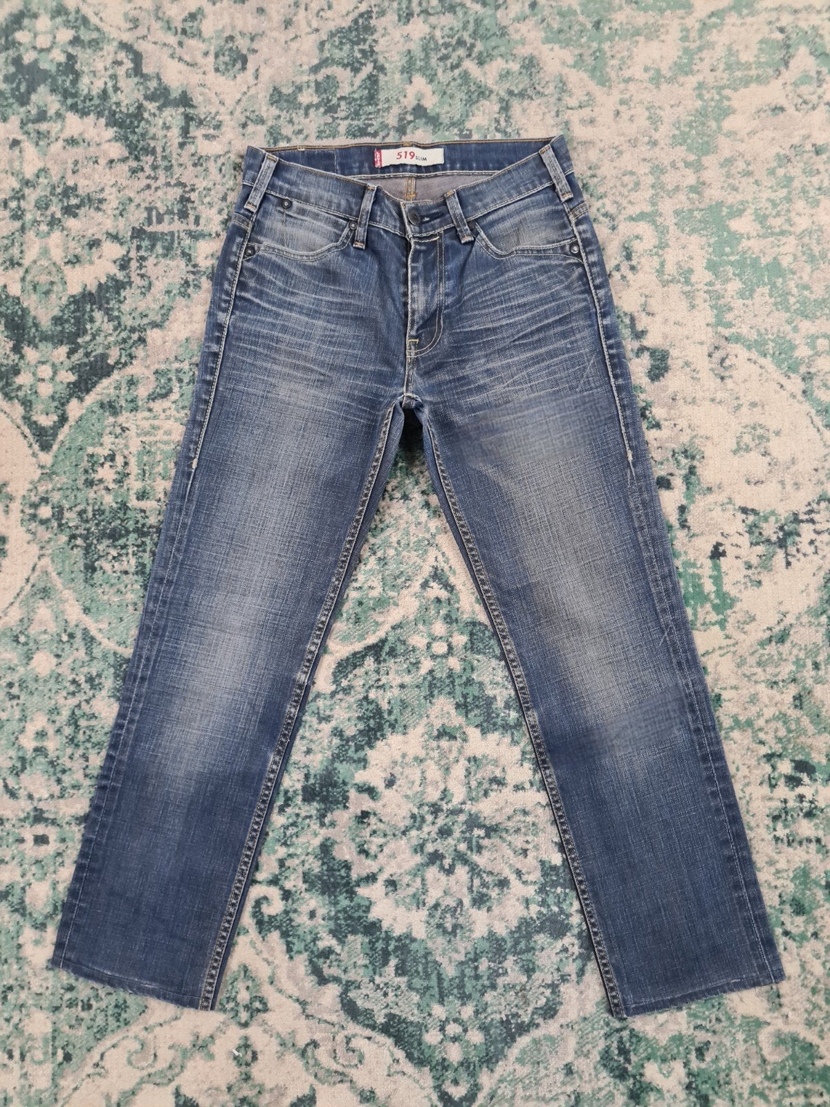 Levi's 519 slim fit W28 L28 Dames Tulsi2828 Mid-rise, Blauw, Ophalen of Verzenden, Zo goed als nieuw, W28 - W29 (confectie 36)