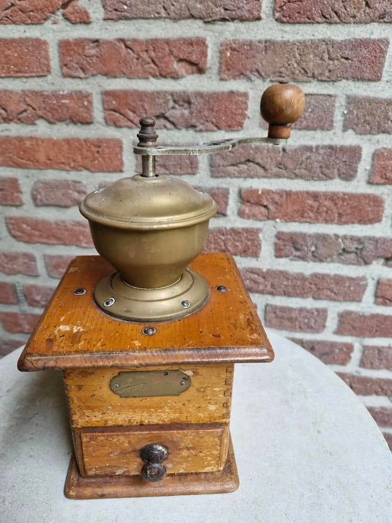 antieke handmatige koffiemolen, koffiebonenmolen handmolen, Antiek en Kunst, Antiek | Keukenbenodigdheden, Ophalen of Verzenden