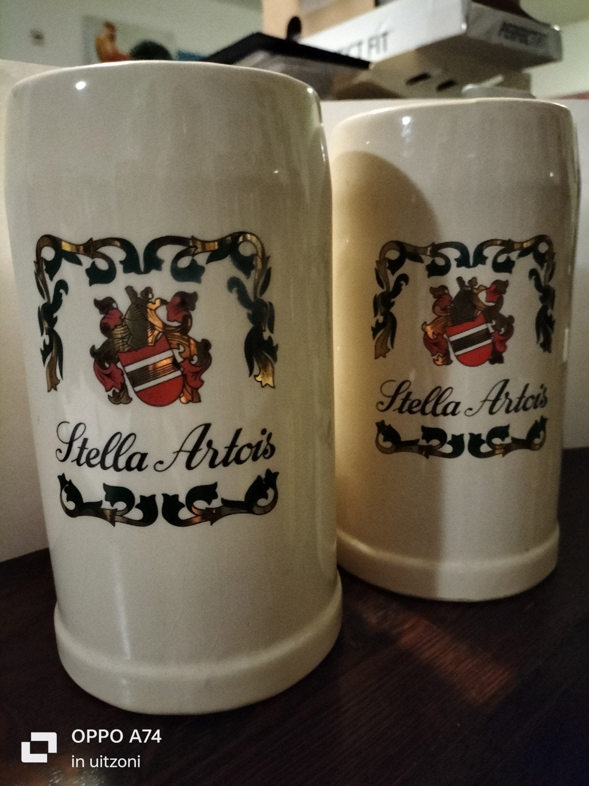 Vintage Stella Artois Bierpullen - Zeer Goede Staat, Ophalen of Verzenden, Zo goed als nieuw, Pul(len), Stella Artois