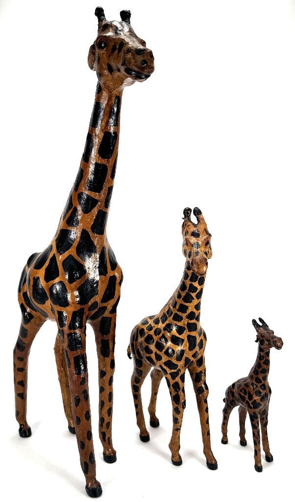 1380. Leren giraffen, Afrika - tweede helft 20e eeuw, Ophalen, Leer, Beeld, Zoogdier