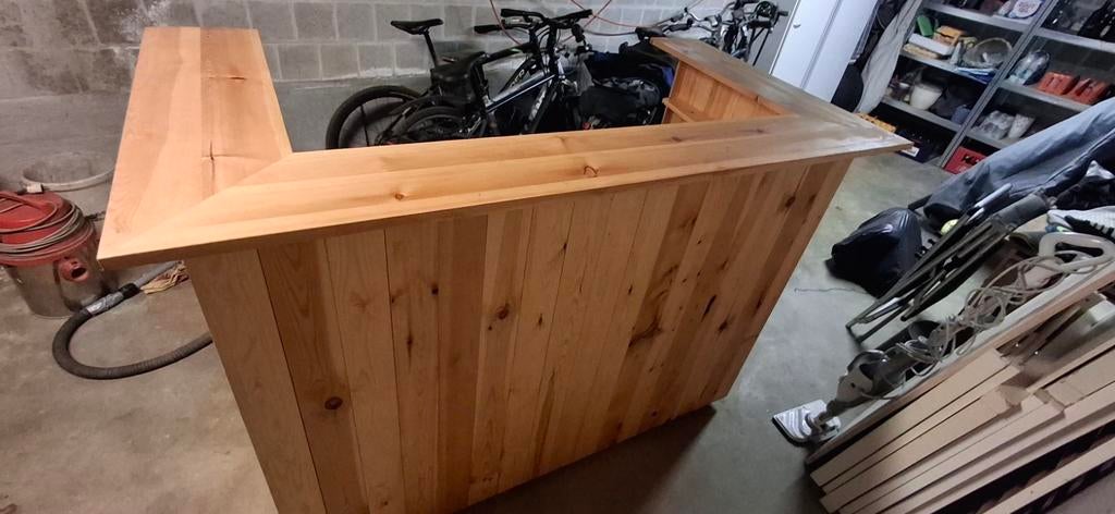 Handgemaakte Tuinbar van Grenen en Sipo Hout, Ophalen of Verzenden, Gebruikt