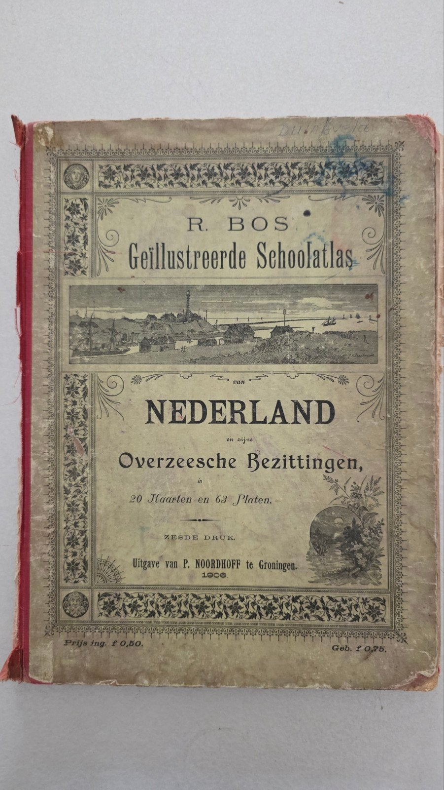 Schoolatlas R. Bos - Nederland Overzeese Bezit, Bosatlas, Ophalen of Verzenden, 1800 tot 2000, Wereld