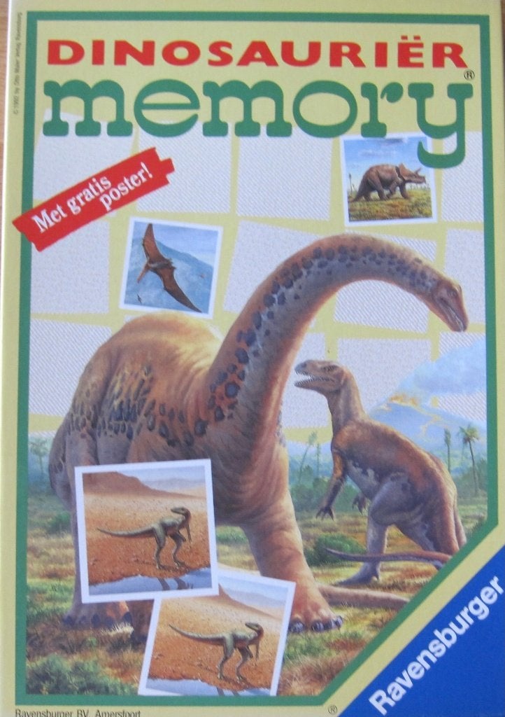 Dinosauriër Memory van Ravensburger - 1992, Een of twee spelers, Ophalen of Verzenden, Zo goed als nieuw, Ravensburger