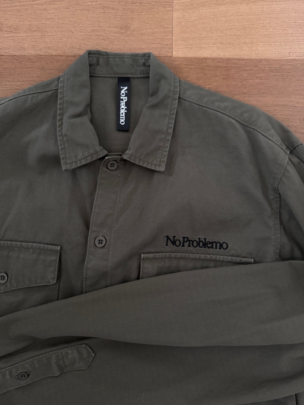 NO PROBLEMO Overshirt - Large, Kleding | Heren, Ophalen of Verzenden, Zo goed als nieuw, Beige