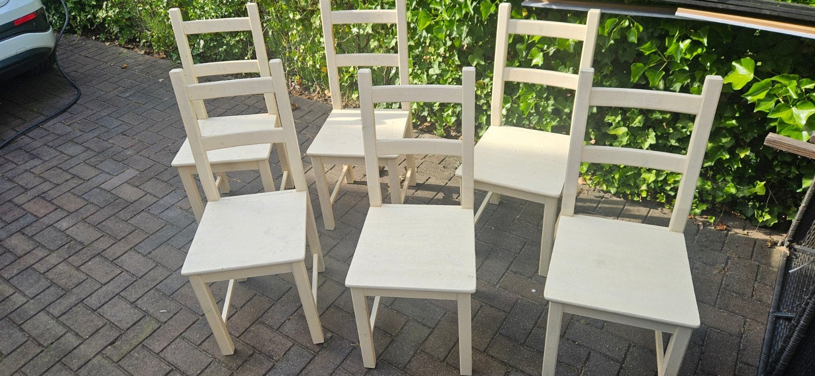 6 gratis houten stoelen, Ophalen, Gebruikt, Overige kleuren, Vijf, Zes of meer stoelen