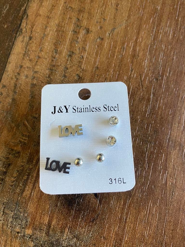 Love oorbellen, Overige materialen, Nieuw, Ophalen of Verzenden, Knopjes of Stekers