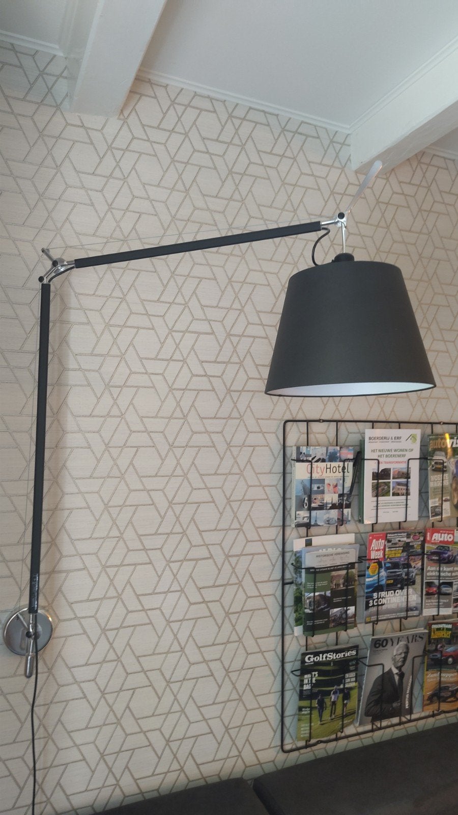 Artemide Tolomeo Mega Wandlamp Zwart/Zwart in Nieuwstaat, Huis en Inrichting, Lampen | Wandlampen, Ophalen, Zwart, E27 (groot)