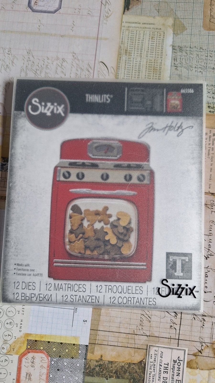 Sizzix Tim Holtz Thinlits Stansset - Oven met Koekjes, Geschikt voor snijden, Verzenden, Overige thema's, Gereedschap of Toebehoren