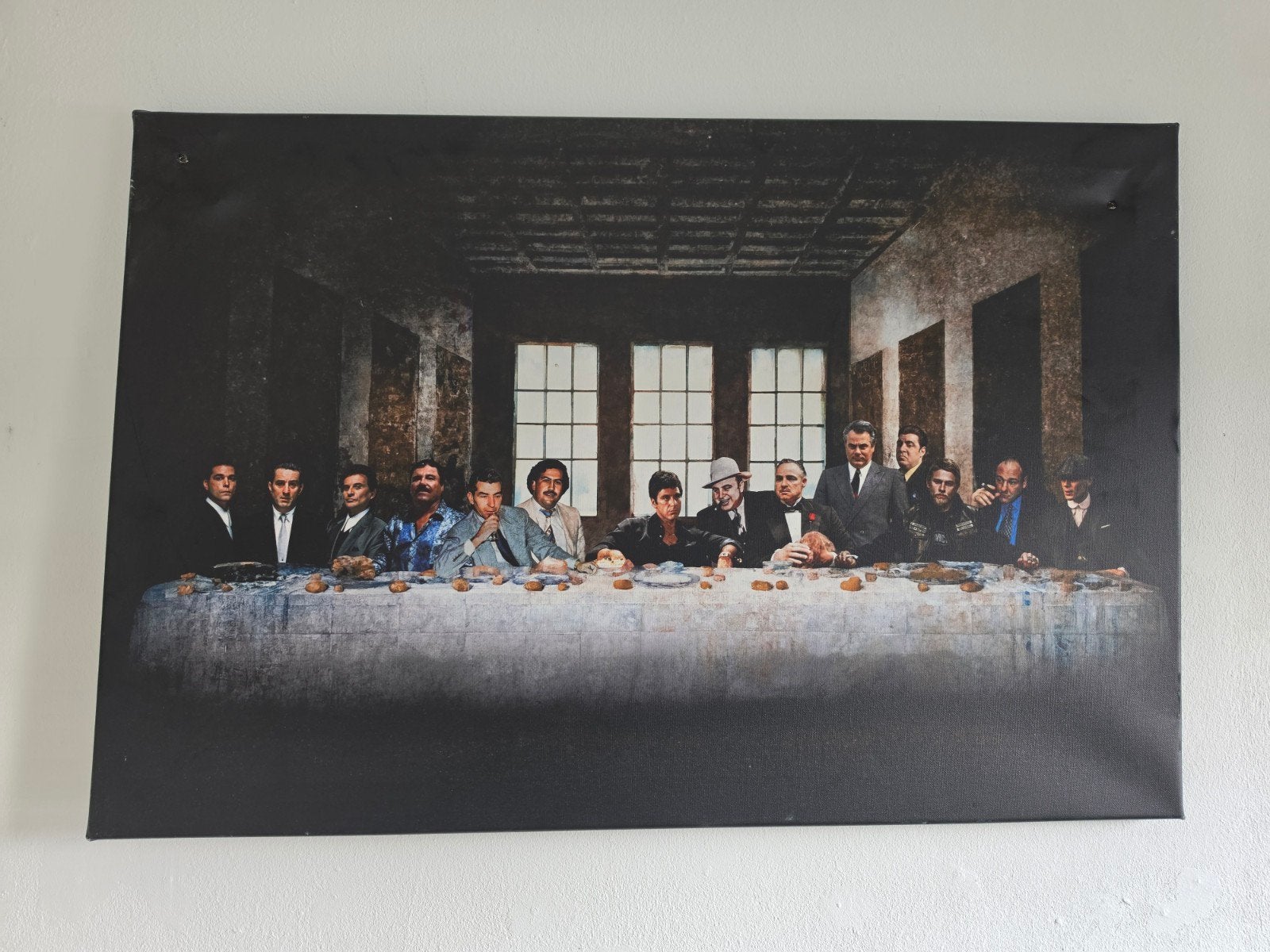 The Last Supper - The Godfather Canvas Schilderij, Huis en Inrichting, 50 – 75, Ophalen of Verzenden, Zo goed als nieuw, Schilderij