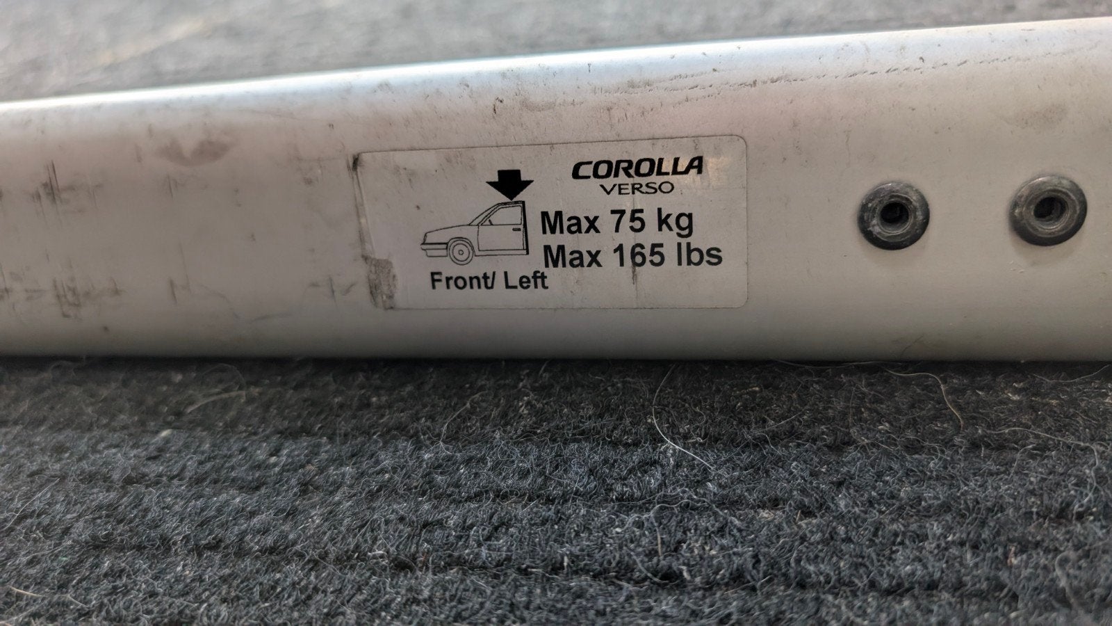Dakdragers voor Toyota Corolla Verso (max 75 kg), Auto diversen, Ophalen, Gebruikt
