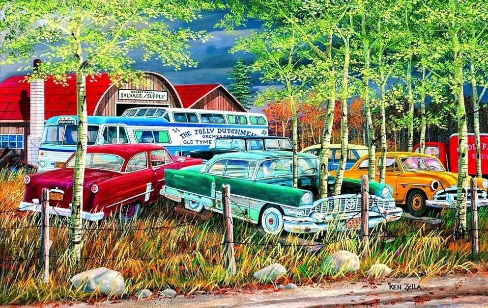 Oldtimer auto's puzzel, Ophalen of Verzenden, 500 t/m 1500 stukjes, Nieuw