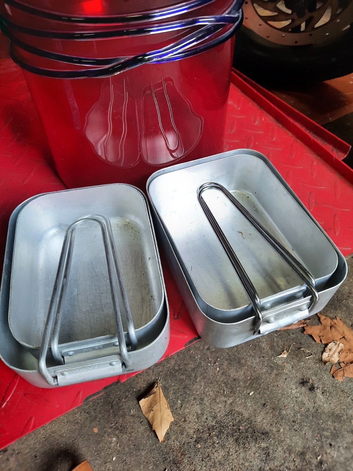 Vintage aluminium kookset - ideaal voor kamperen, Ophalen of Verzenden, Gebruikt