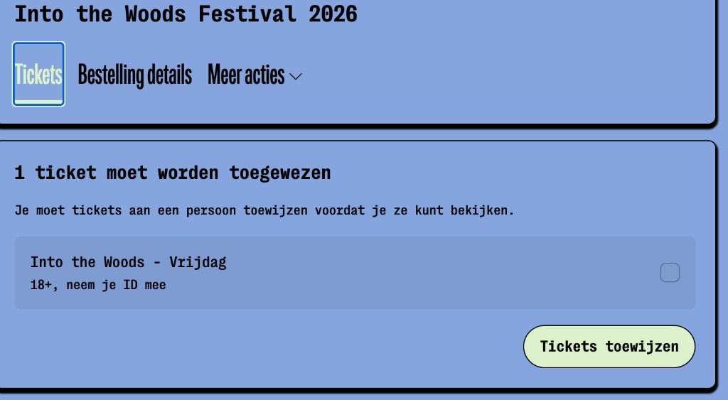 Into the woods festival Amersfoort vrijdag ticket, Eén persoon