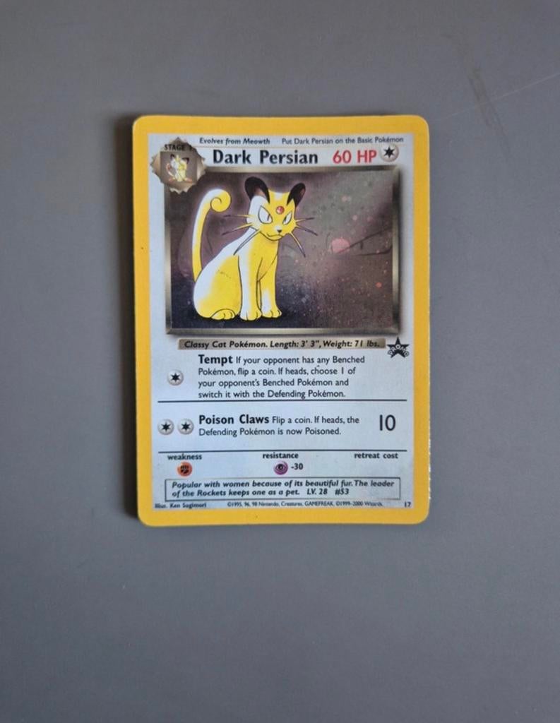 Pokemon Dark Persian Holo Promo - Wizards Black Star Promo 1, Hobby en Vrije tijd, Verzamelkaartspellen | Pokémon, Ophalen of Verzenden