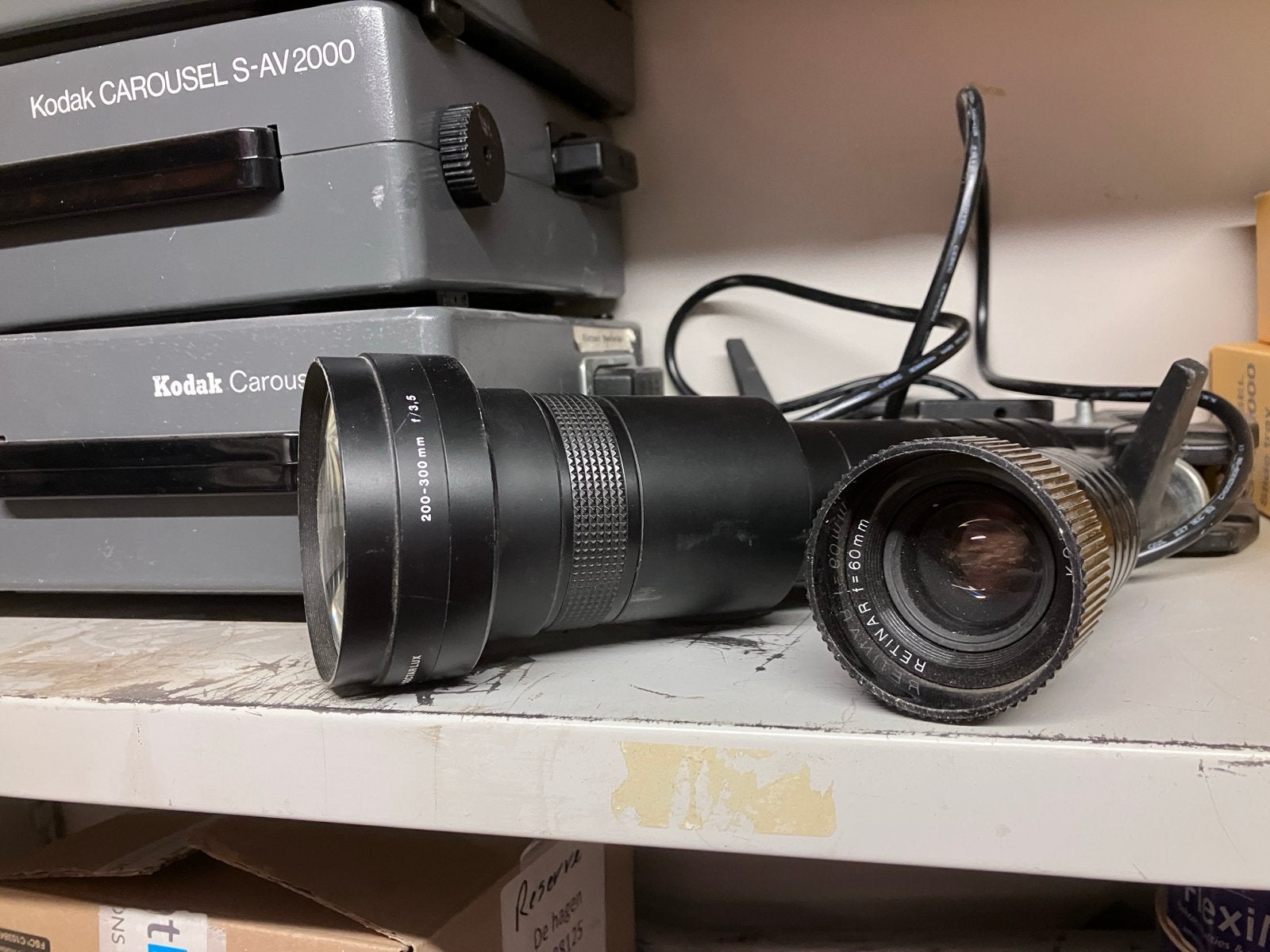 Kodak Carrousel AV 2000 3x met diverse teleobjectieven, Ophalen of Verzenden, Gebruikt