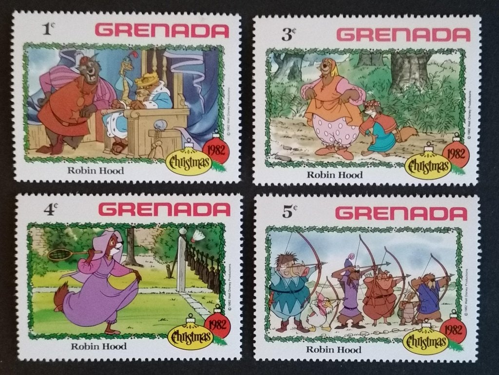 GRENADA - Disney Robin Hood 1982, Ophalen of Verzenden, Postfris, Noord-Amerika