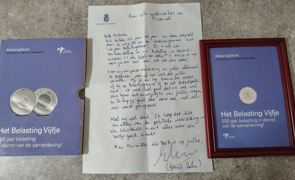 belasting vijfje, Ophalen of Verzenden, Koningin Beatrix, Euro's, Losse munt