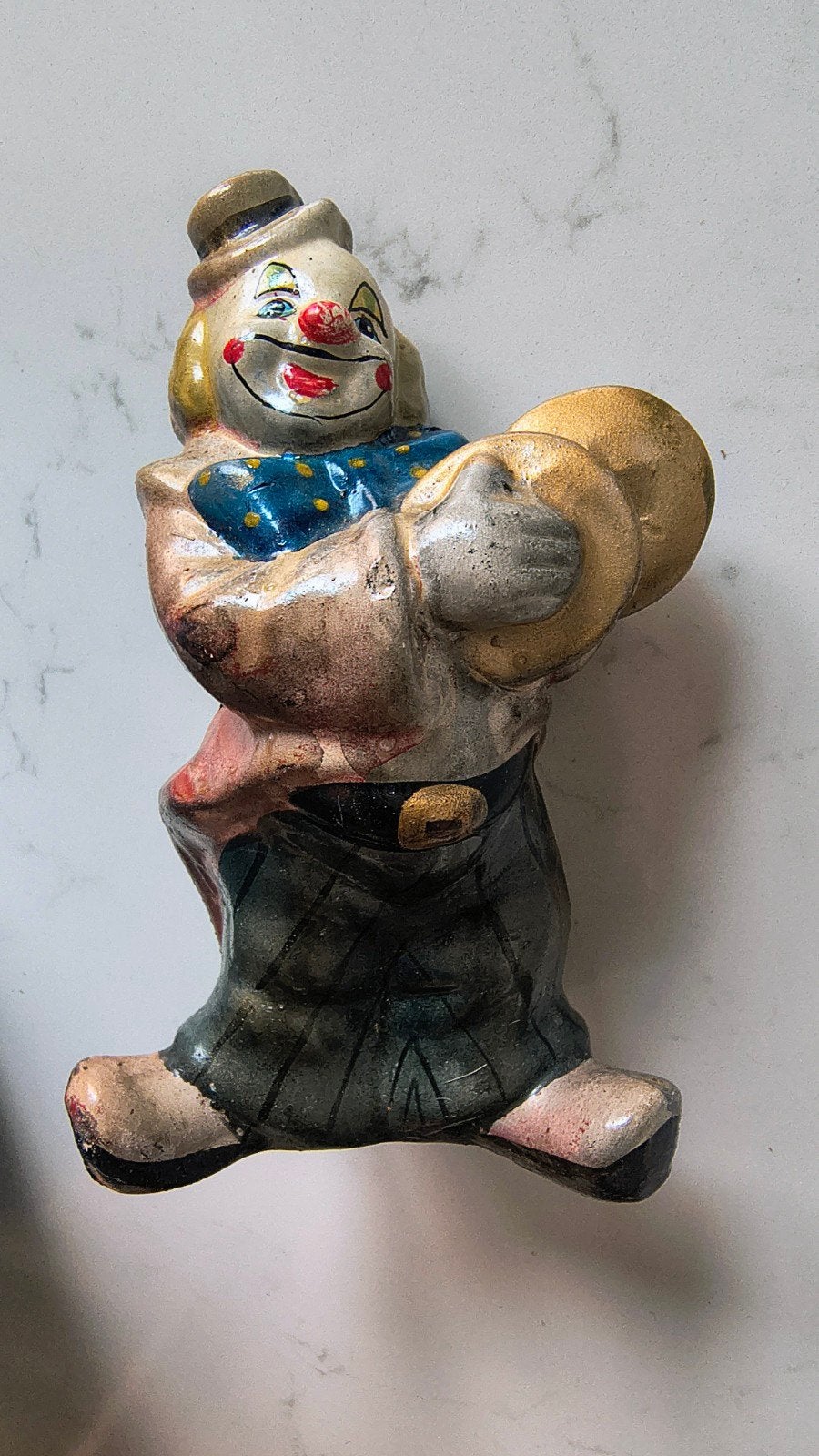 Vintage Clown Spaarpot - 16cm hoog, Verzamelen, Ophalen of Verzenden, Gebruikt