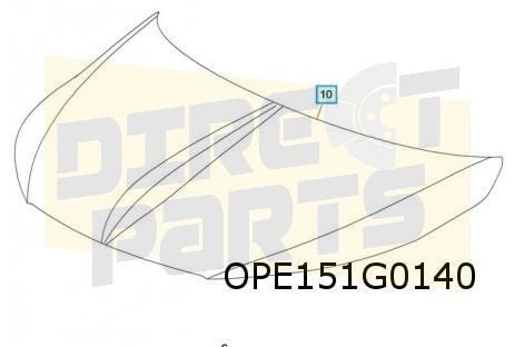 Opel Crossland X (6/17 - 1/21) (P17) motorkap (vanaf VIN M40