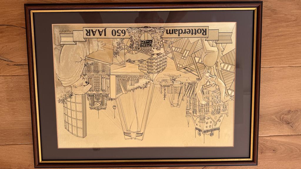 Decorial Heliogravure Rotterdam 650 Jaar, Verzamelen, Foto's en Prenten, Ophalen of Verzenden, 1980 tot heden, Zo goed als nieuw