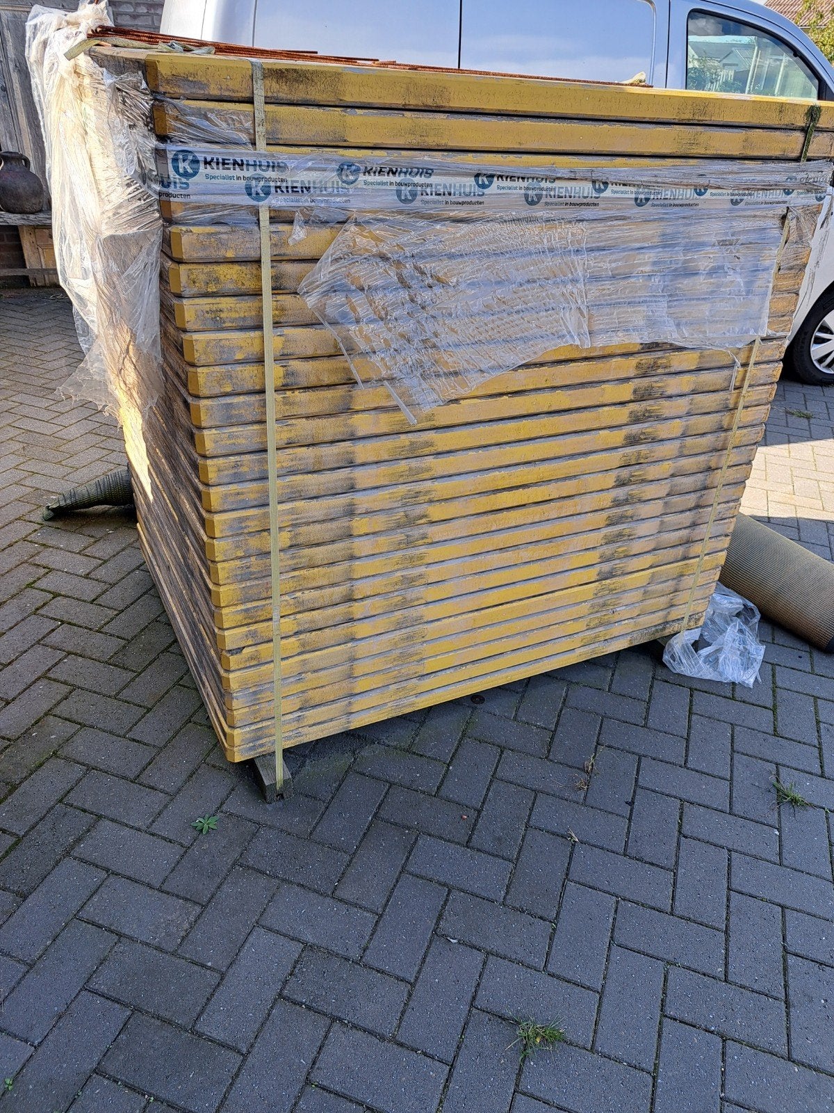 Steenschotten, kunstof 140x100, Ophalen, Gebruikt, Minder dan 180 cm, Planken