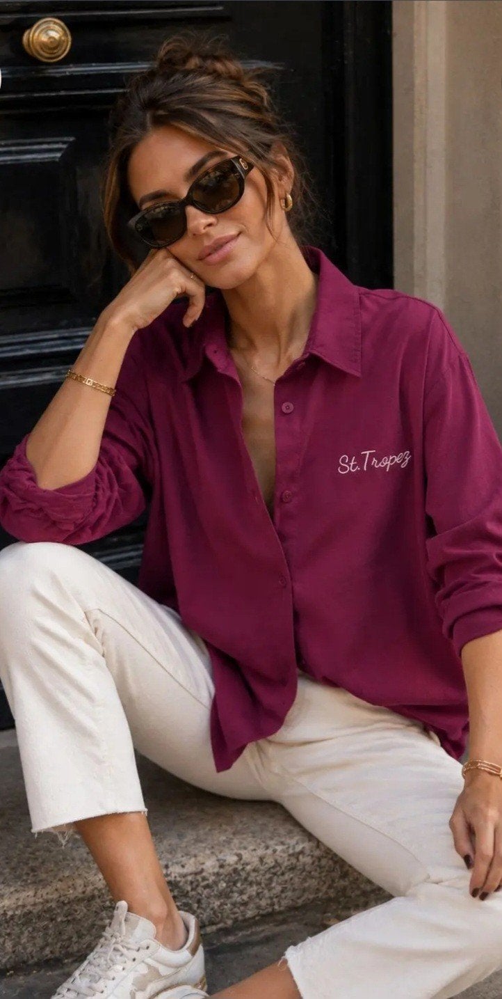 St. Tropez Blouse - Emma & Ashley - 3 kleuren, maten S, M, L, Kleding | Dames, Meerkleurig, Hindersstraat, Emma & ashley, Ophalen of Verzenden