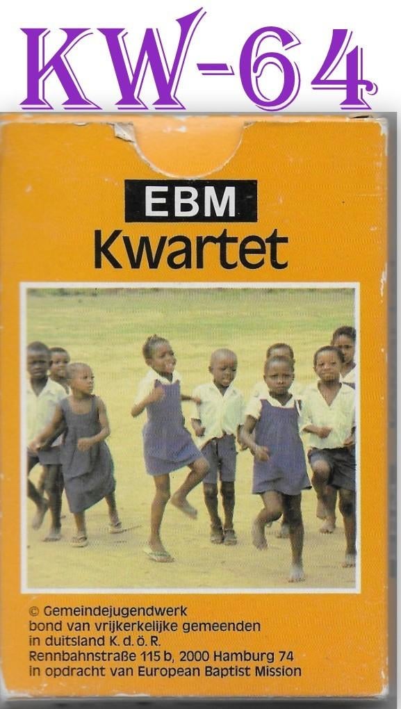 Kw64 EBM Kwartet spel (European Baptist Mission ), Ophalen of Verzenden, Kwartet(ten)