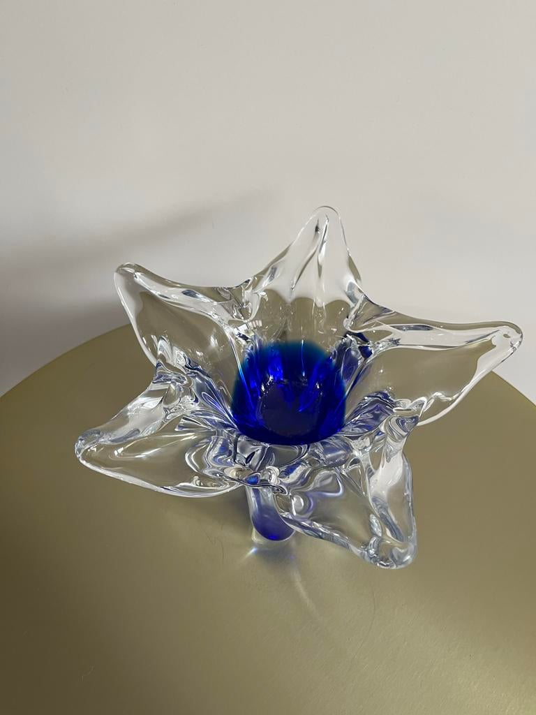 Vladimir Mika? Murano Sommerso glazen zeester-schaal, Antiek en Kunst, Antiek | Glas en Kristal, Ophalen of Verzenden