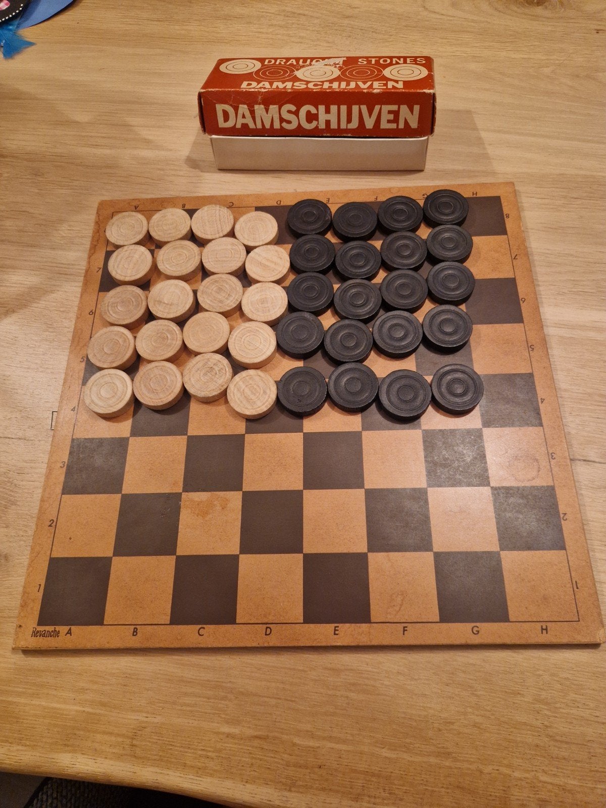 Dambord met Damschijven, Hobby en Vrije tijd, Een of twee spelers, Ophalen of Verzenden, Gebruikt