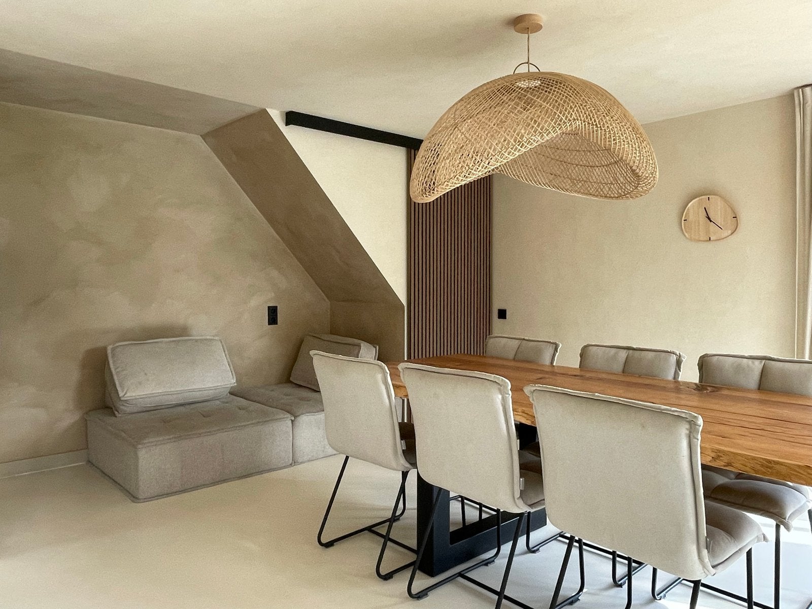 The Cloud XL Hanglamp - Doorsnee 100cm - NEW, Ophalen, Zo goed als nieuw, Hout, Japandi, scandi, ibiza, marrakesh, modern